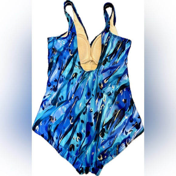 MIRACLESUIT Animal Magnetism Wrap Temptress One Piece Swimsuit/ Size 10 - Picture 11 of 11